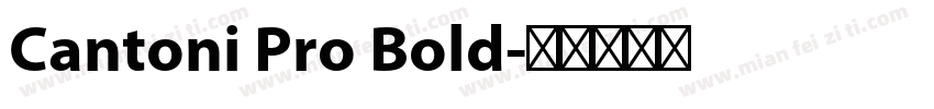 Cantoni Pro Bold字体转换
